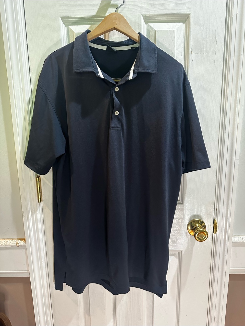 Dunning Golf Men’s Navy Blue Polo Short Sleeve Large